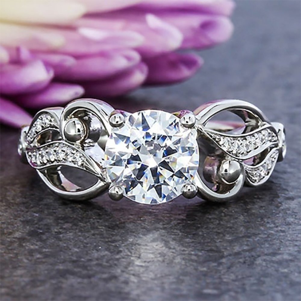 🍂  925 Silver Plated Classic Design Wedding Ring for Women, FB16FA1131